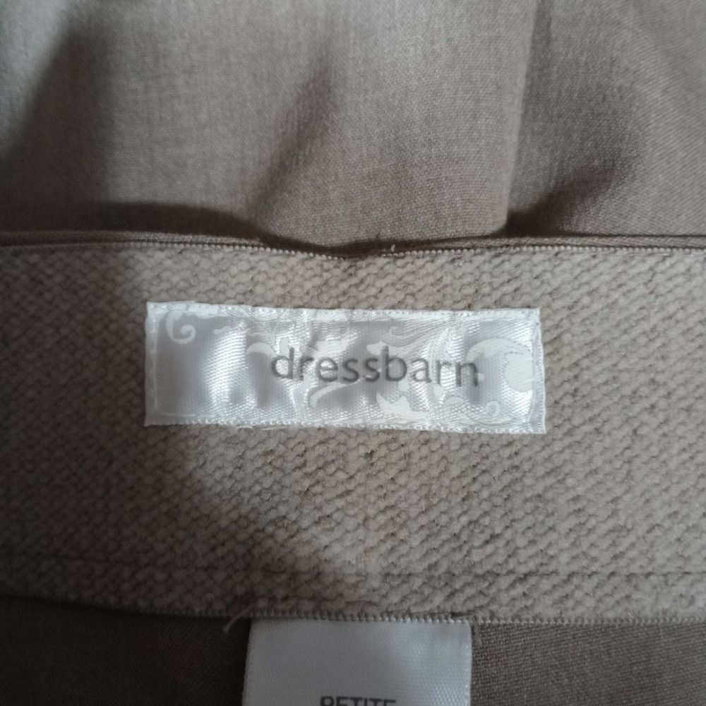 Dressbarn Petite 8P Taupe Brown Straight Leg Dress Pants Career Trousers RN19747 - Picture 4 of 6
